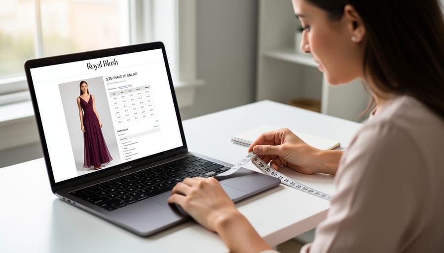 Woman’s hands holding a smartphone and garment items in a preparation-to-order online fashion setting
